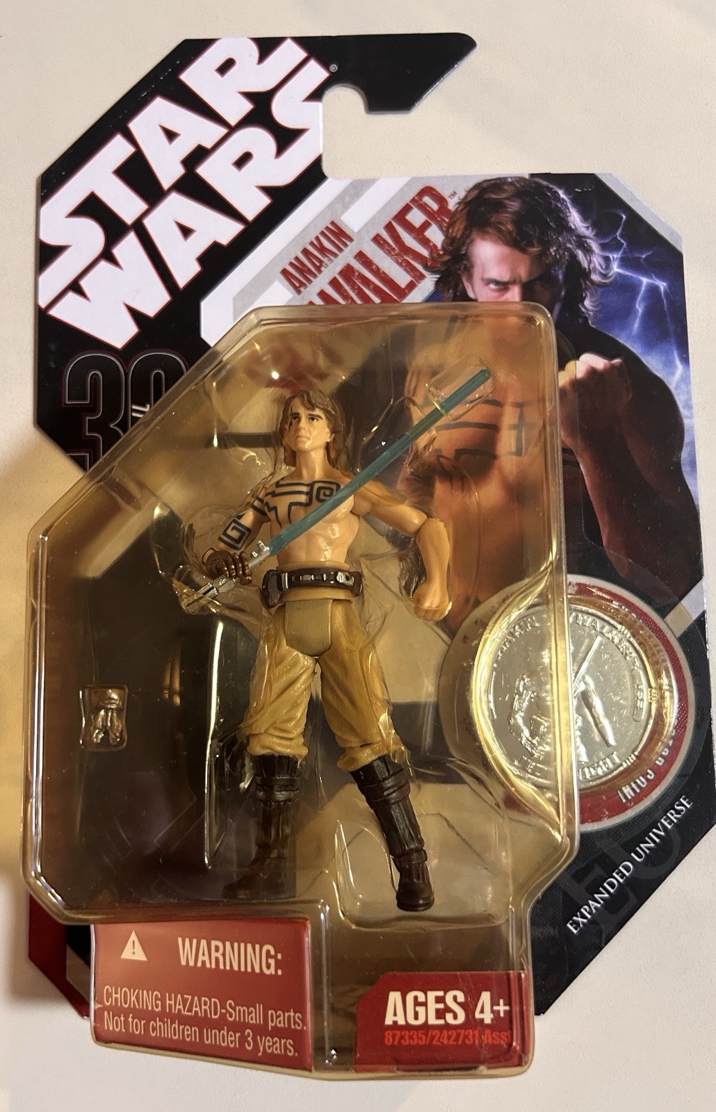 Star Wars Anakin Skywalker Action Figure Collector Coin NIP Expanded Universe