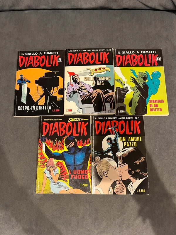 5 fumetti Diabolik