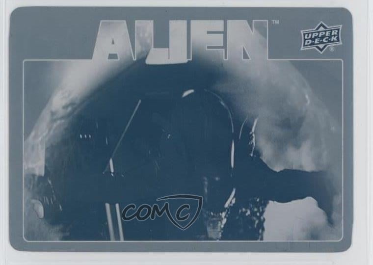 2017 Upper Deck Alien Movie Printing Plate ciano retrò 1/1 Back to Plan A #98 p1l