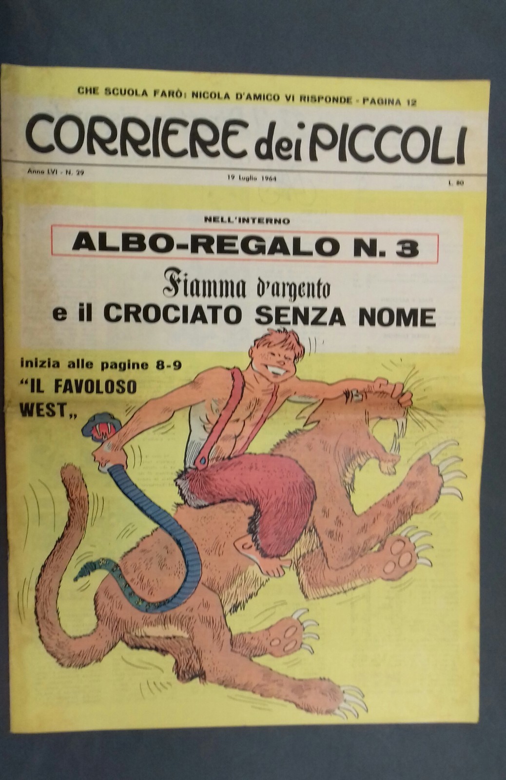 Corriere dei piccoli numero 29, senza inserto, 1964