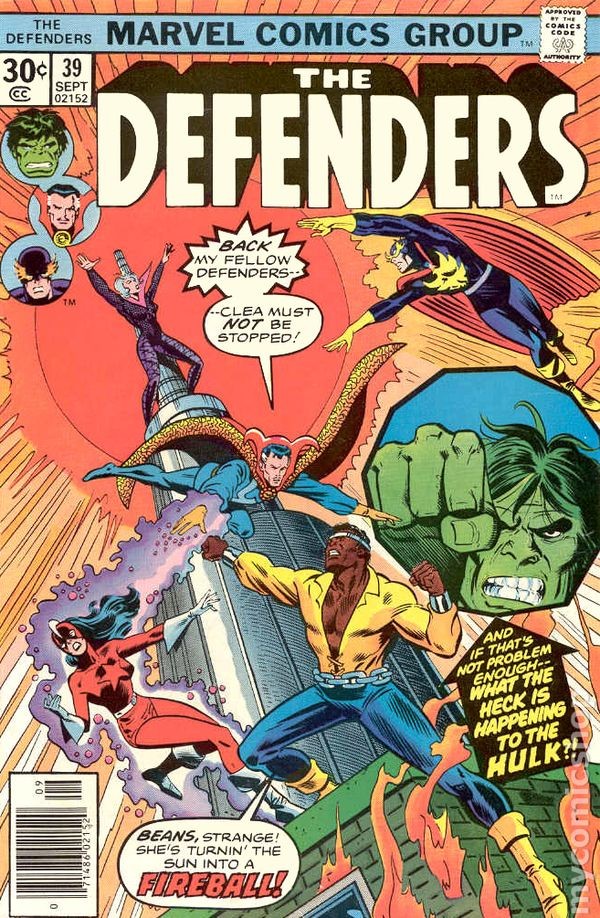 Defenders #39 VG 1976 Immagine Stock Basso Grado