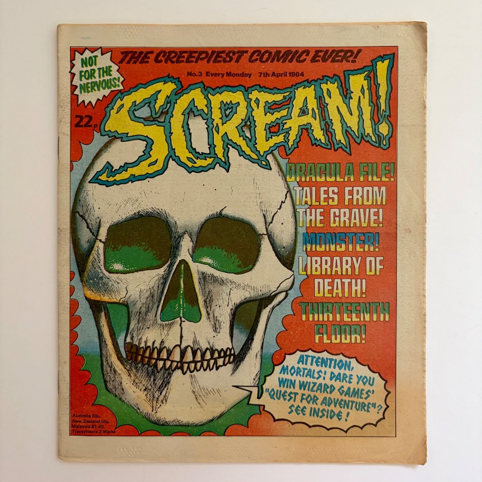 Scream! Comic Issue 3 - 1984 - IPC British Horror Classic - Dracula File
