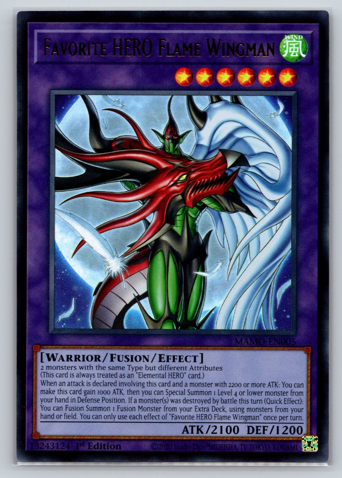 Favorite HERO Flame Wingman 1st Ultra Rare Magnificent Monsters MAMO-EN005 NM