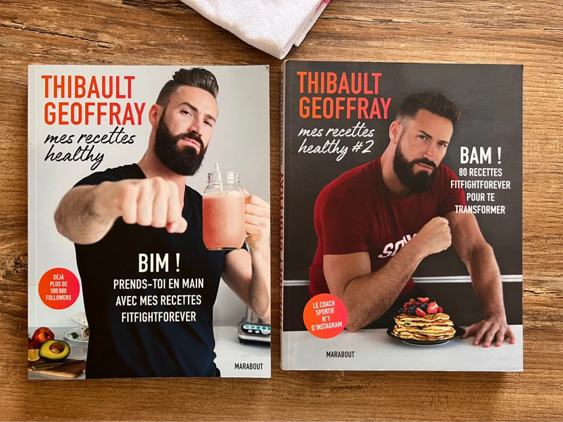Lot des deux livres de cuisine healthy de Thibault Geoffray