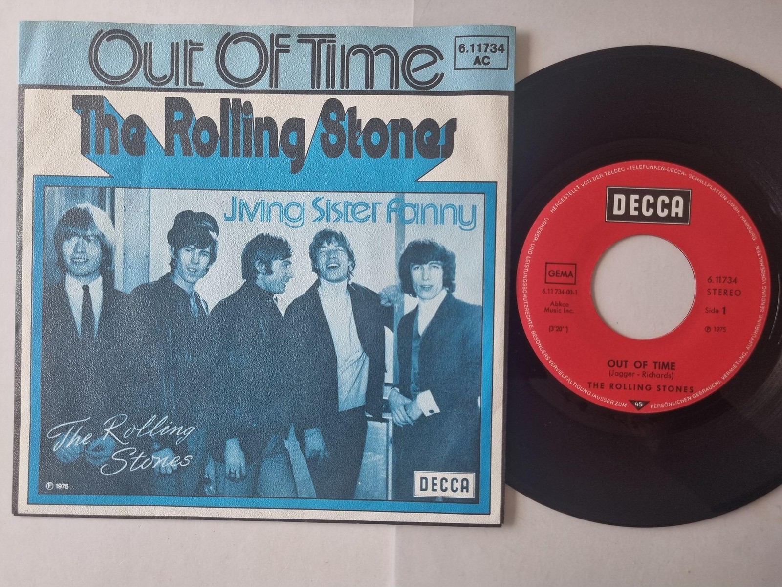 The Rolling Stones - Out Of Time 7'' Vinyl Germany
