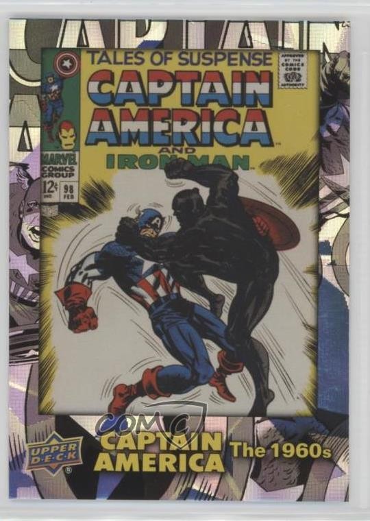 2016 Marvel 75th Anniversary White Foil 33/75 Captain America Black Panther 4fl