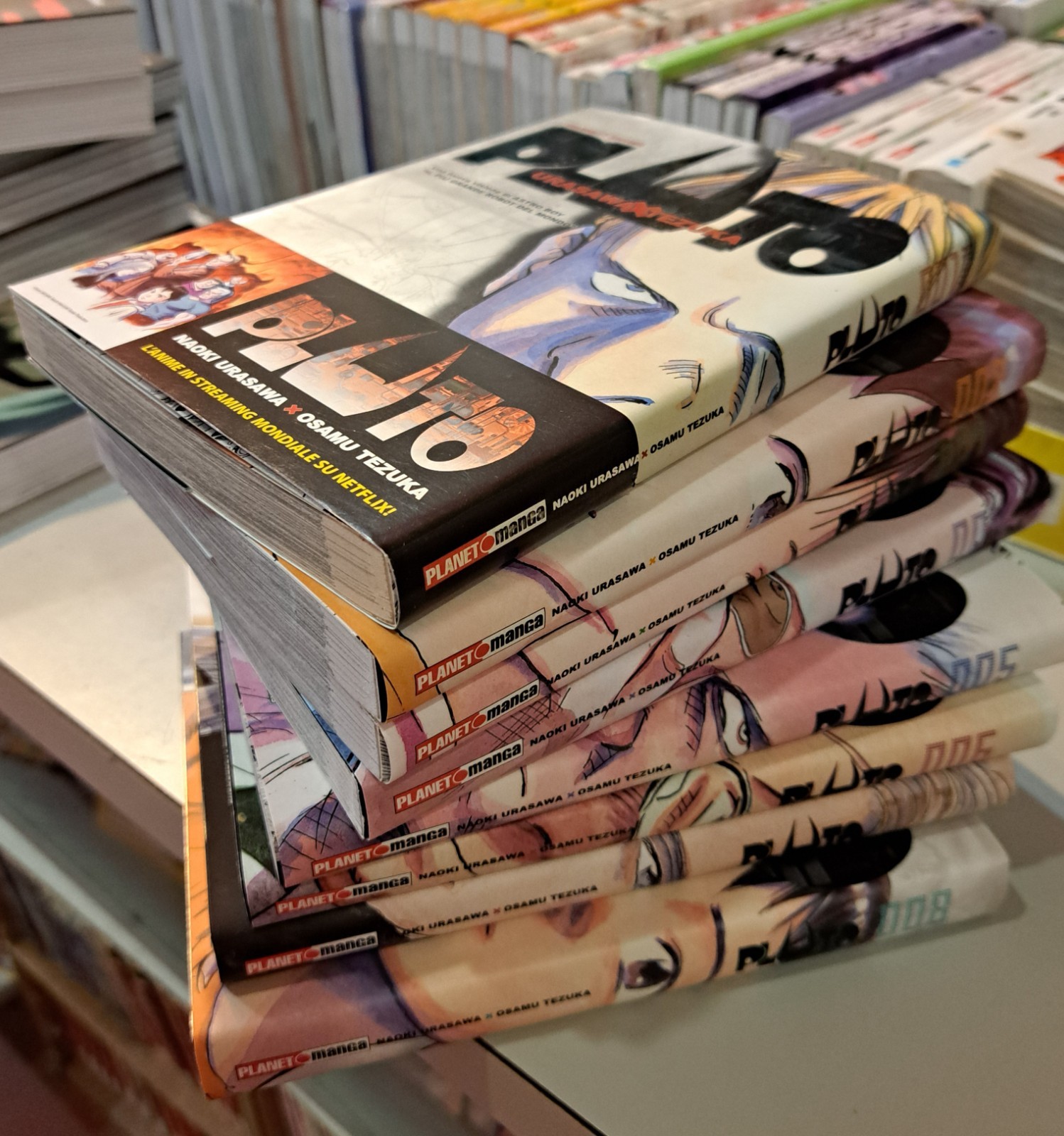 PLUTO DI NAOKI URASAWA N.1 (VARIANT) ,2,3,4,5,6,7,8 (RISTAMPA)  COMPLETA  PANINI