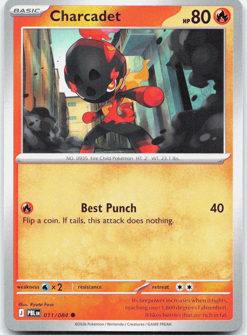 Charcadet 011/084 Common Pitch Black Pokemon Near Mint