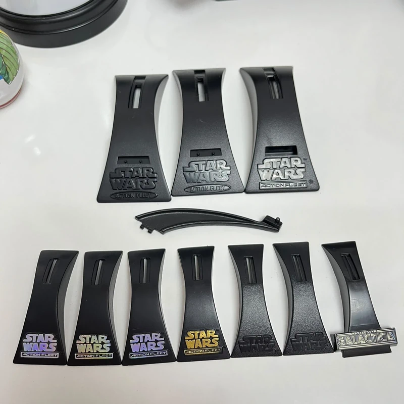 Star Wars. Lote expositores plástico de Naves Espaciales. Micromachines y Action Fleet (Solo Base)