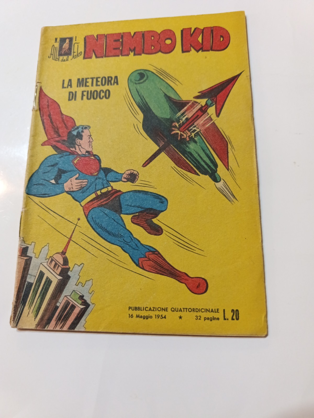 NEMBO KID n°1 albi del falco 16/5/1954, mondadori - originale - sc.verde-