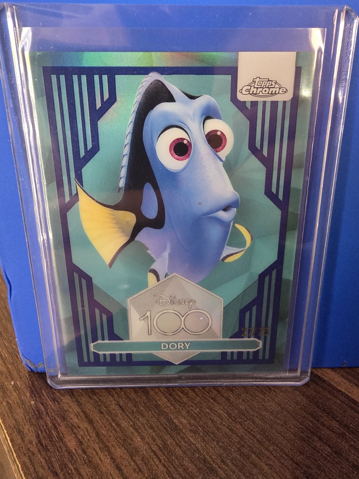 2023 Topps Chrome Disney 100 Dory Light Blue Wave Refractor /75