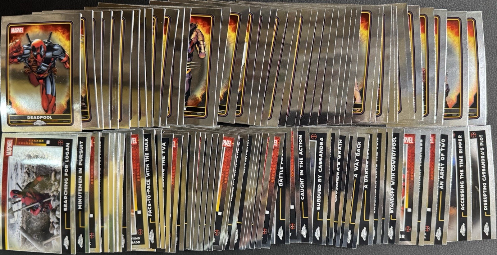 2025 Topps Chrome Marvel Deadpool - Set base completo #1-100 - (100 carte) - Set