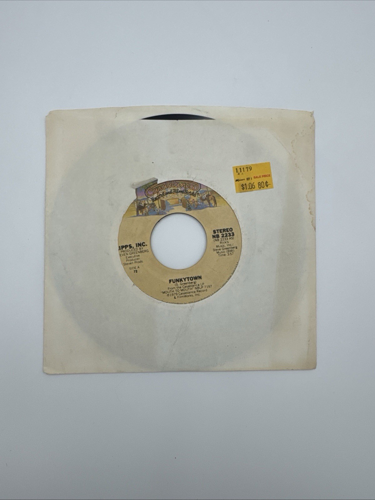 LIPPS, INC. - Funkytown / All Night Dancing - 45 RPM 7" Record 1979 Funky Town
