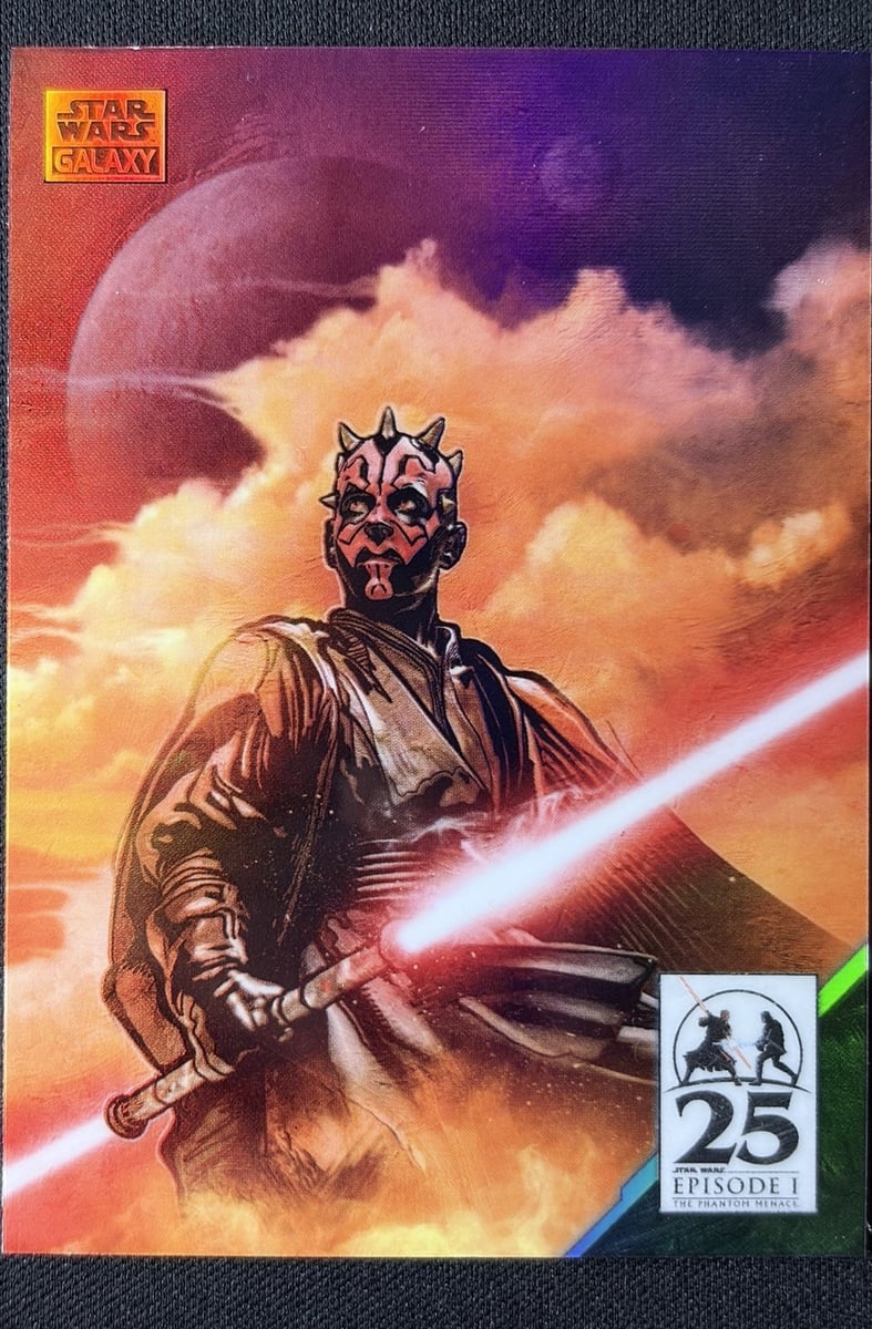 2024 Topps Chrome Star Wars Galaxy A Sith's Dark Vision Art of Darth Maul #AM-7