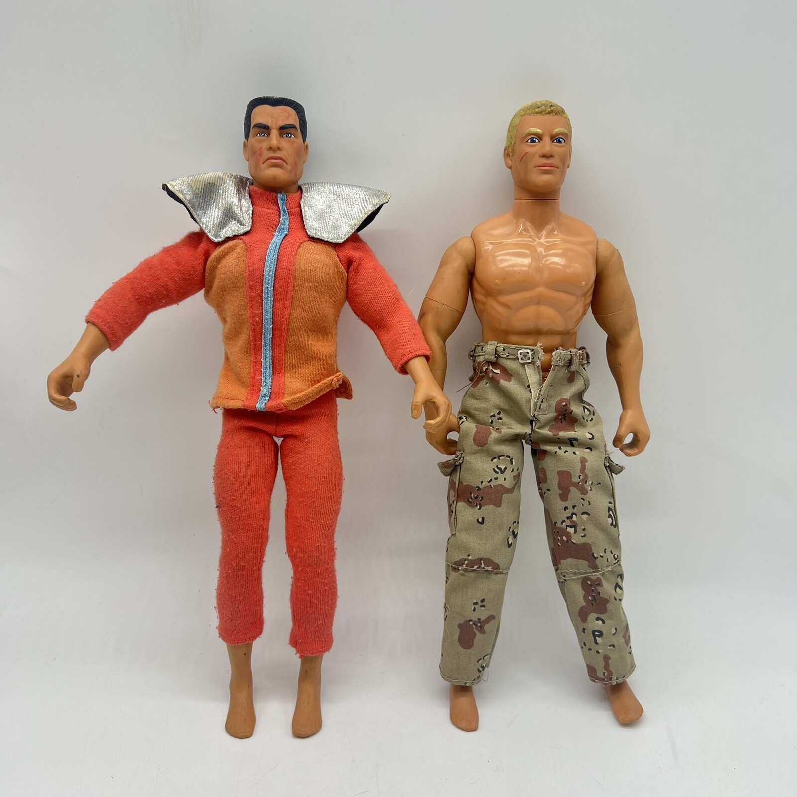 GI Joe Street Fighter II Mr Bison & Cobra Duke capelli floccati vintage anni 90