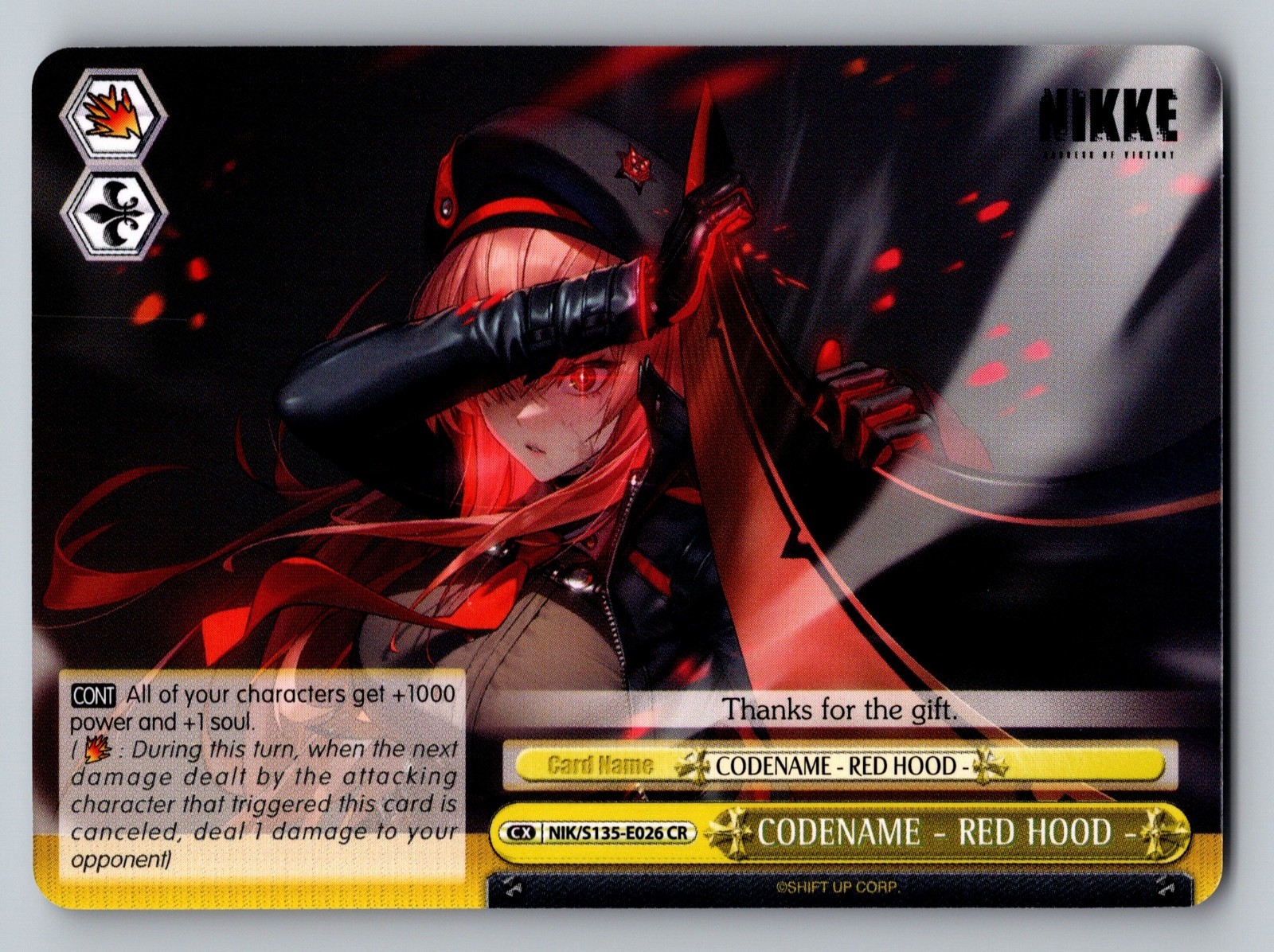 Weiss Schwarz CODENAME - RED HOOD - NIK/S135-E026 CR NIKKE Vol.2 LP v3