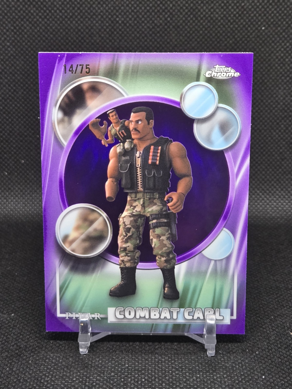 2025 Topps Chrome Disney Combat Carl Toy Story /75