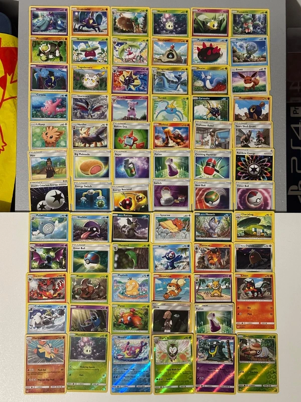 Lot 71 sun moon base set cards