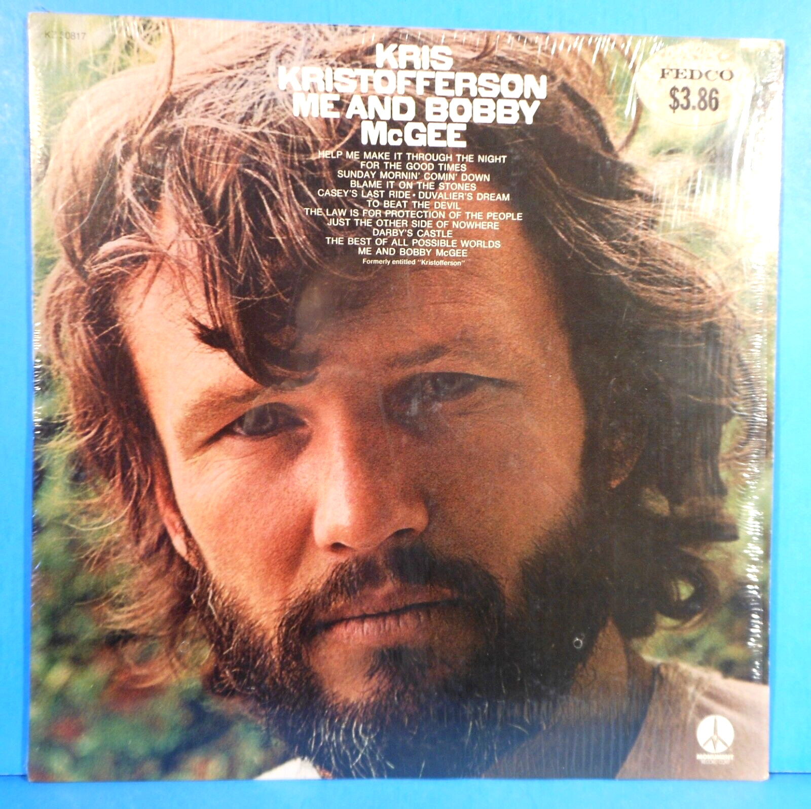 KRIS KRISTOFFERSON ME AND BOBBY MCGEE 1970 RE '71 SHRINK NICE CONDITION VG/VG++C