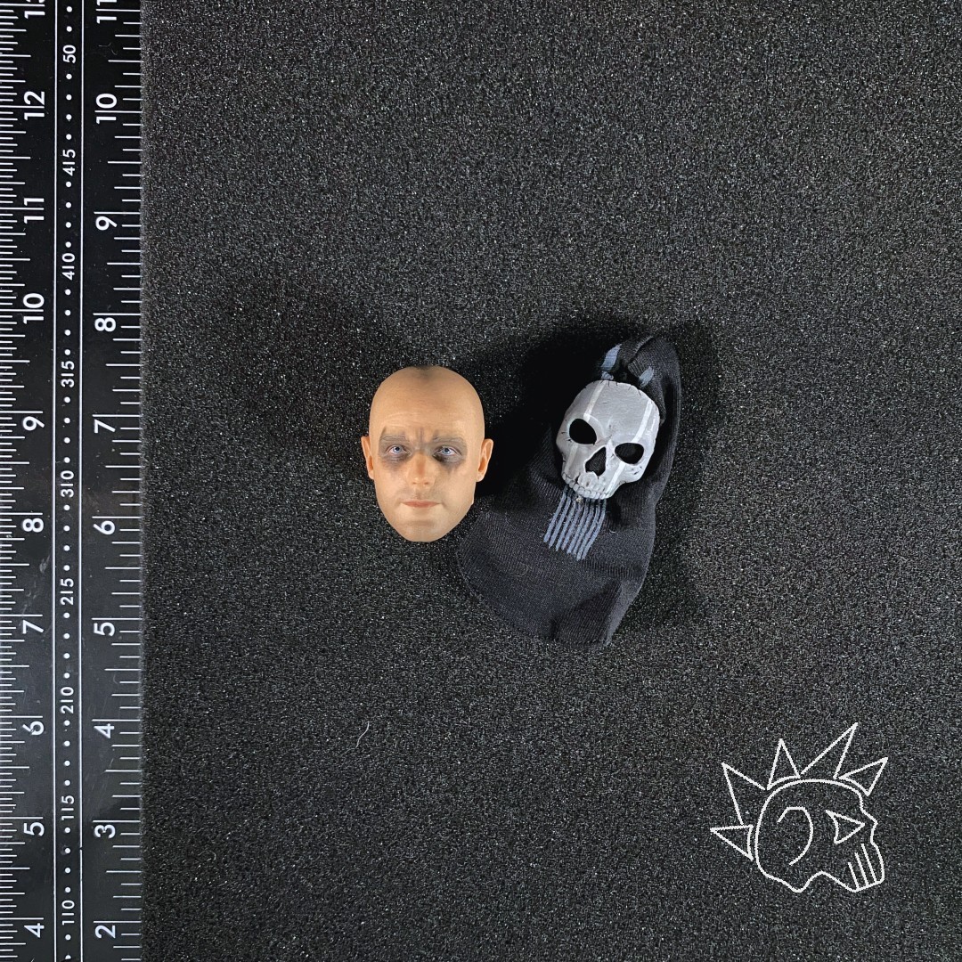 Scultura testa scala 1/6 + set passamontagna accessorio action figure personalizzato - GA1010S