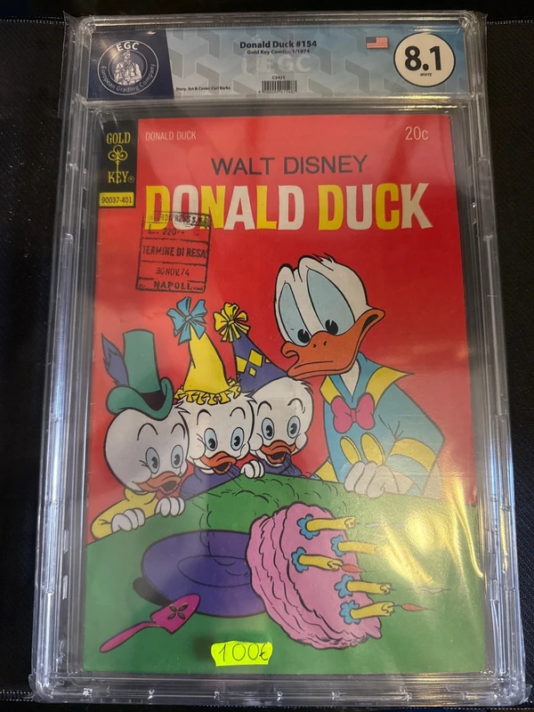 Donald Duck #154 (Gold Key Comics 1974) - Gradato EGC 8.1 White - Carl Barks