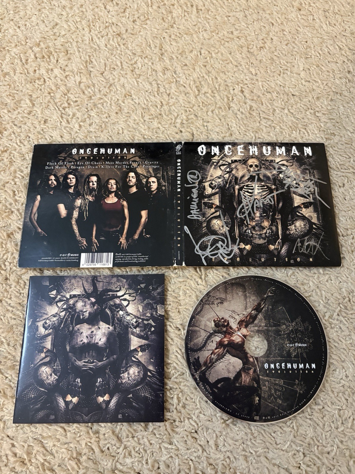 SIGNED! Evolution By Once Human CD Metal Deadlock Sylosis Lutharo Arch Enemy