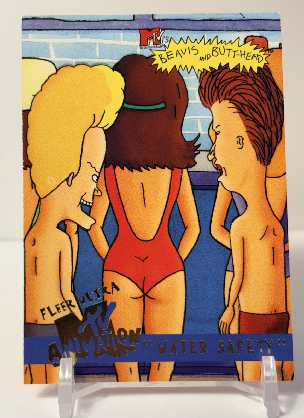 Fleer Ultra 1995 Gold Foil Beavis and Butt-Head #15 “Water Safety” Vintage Card