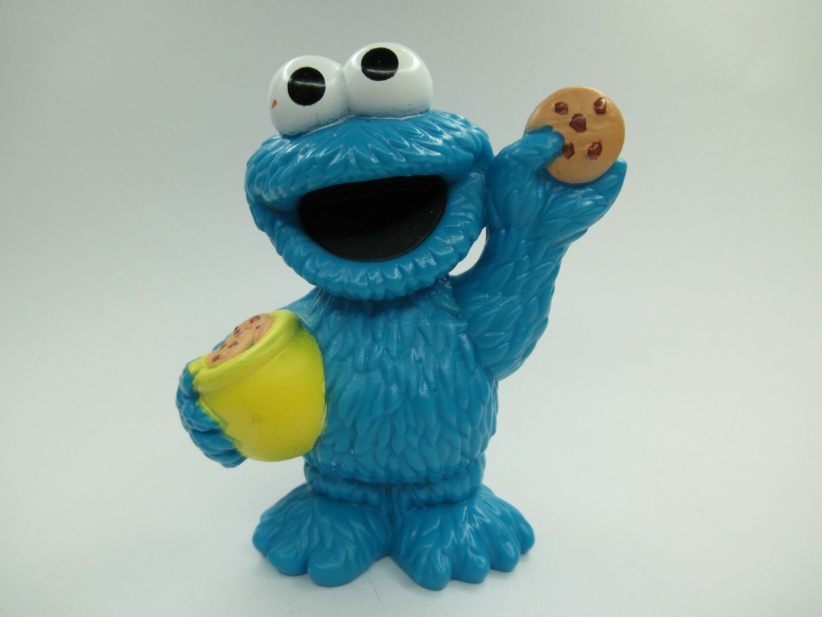 Cookie Monster Sesame Street Jim Henson Cina Statuetta vintage in plastica