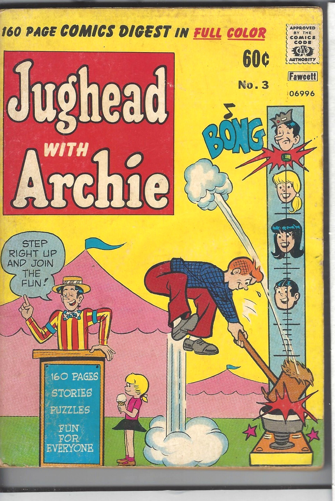 Vintage June 1974 Jughead with Archie Comics Digest #3 06996 in Full Color