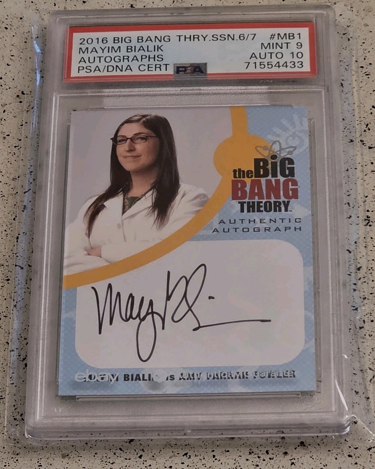 Cryptozoic The Big Bang Theory Seasons 6 & 7 MB1 Mayim Bialik Autograph PSA 9 