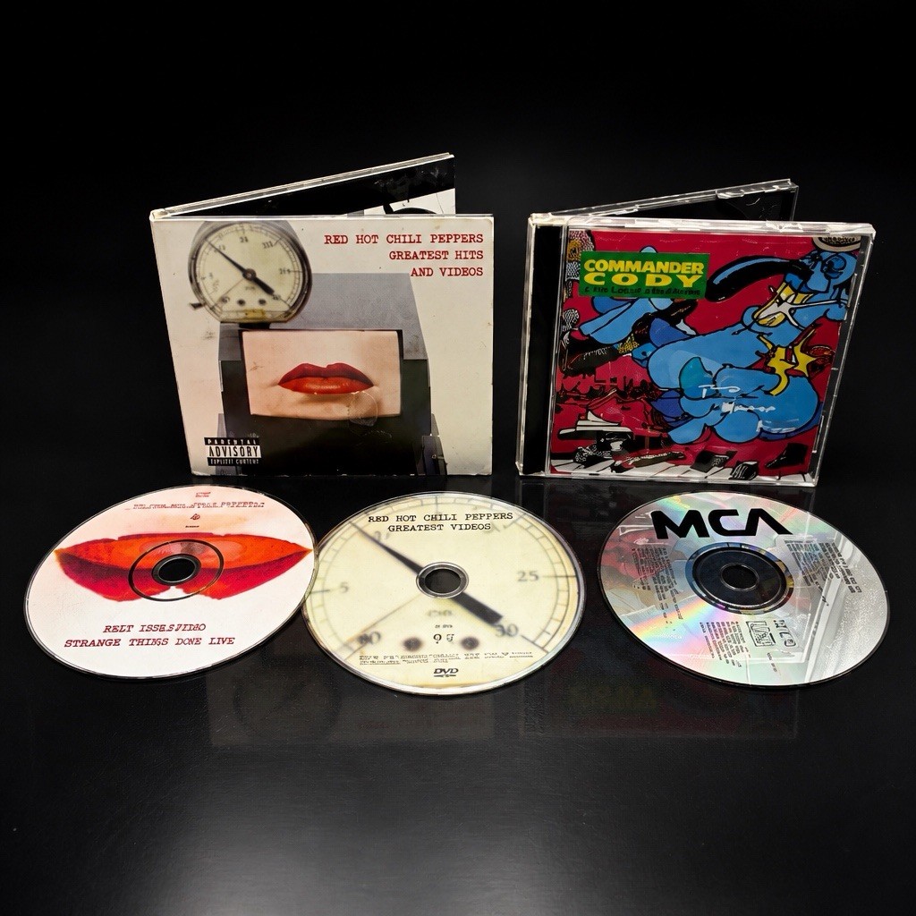 Red Hot Chili Peppers Greatest Hits CD/DVD + Commander Cody Best CD Lot