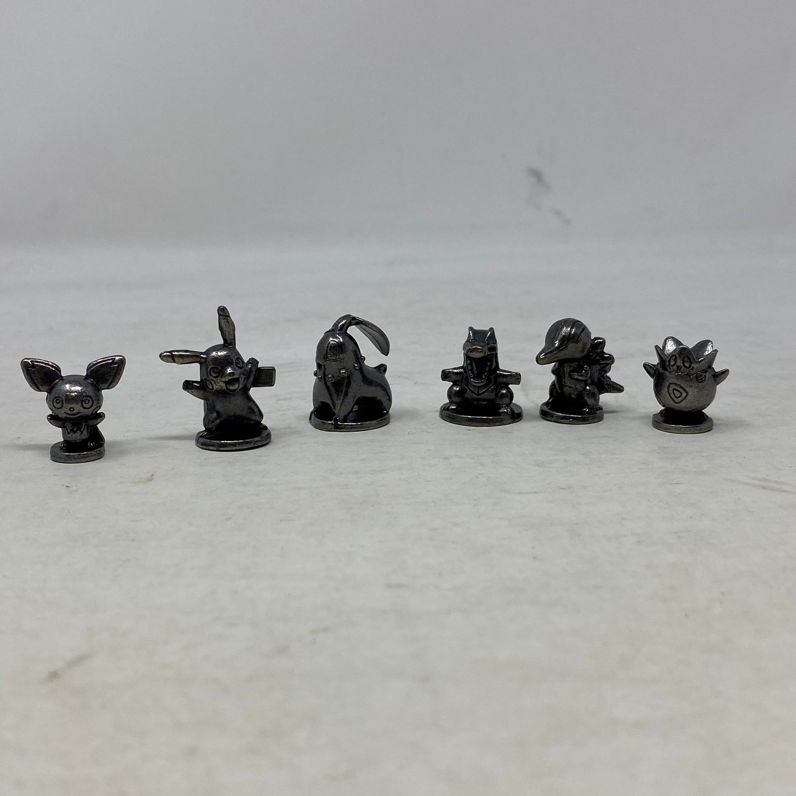 Pokemon Nintendo Monopoly Metal Figures Set of 6 Pikachu Pichu Johto Starters