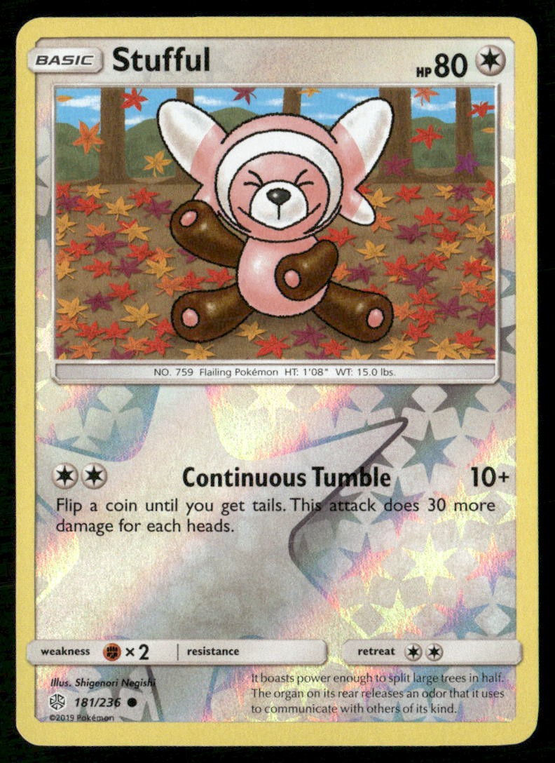 Stuful 181/236 Eclissi Cosmica Comune Pokemon Reverse Holo Giocato Leggermente