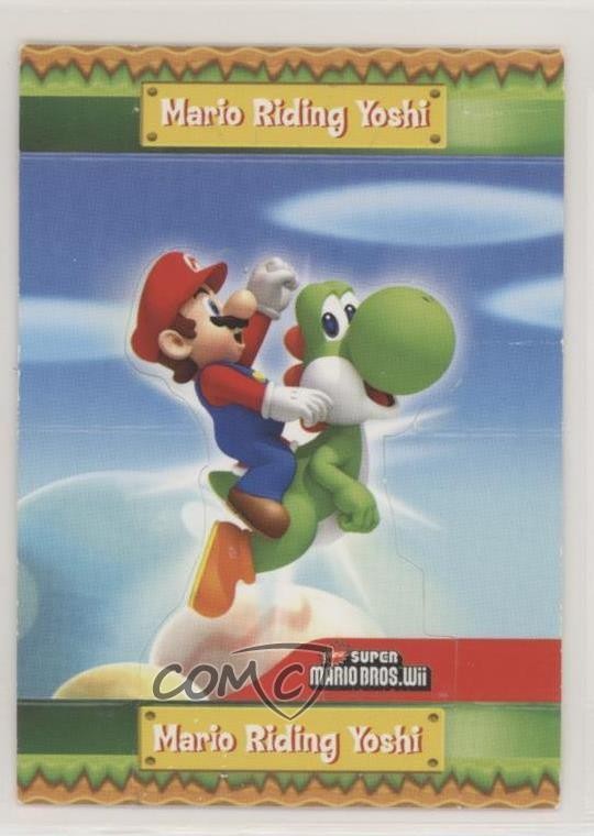 2010 Enterplay Super Mario Bros Wii Standee Mario Riding Yoshi #S5 2rz