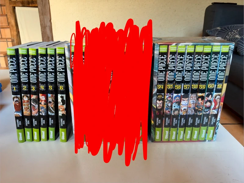 Manga One piece Tom 1 à 6 et Tom 54 à 61