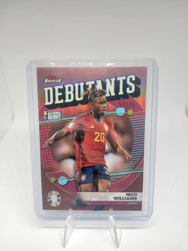 Nico Williams Topps Finest Debutants National Debut Numbered /75