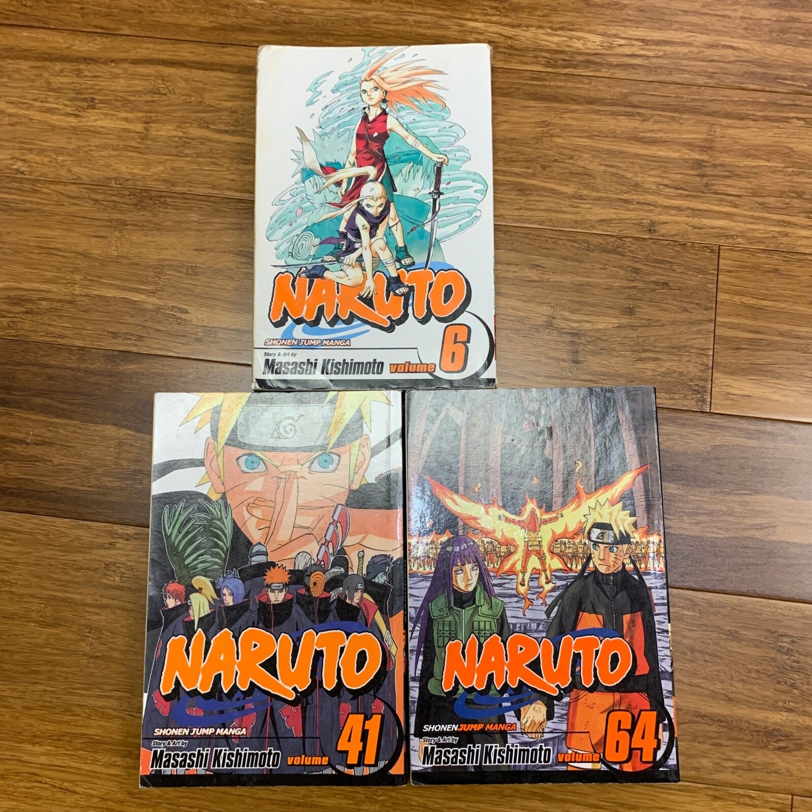 Naruto Manga Volumi 6, 41, 64 Shonen Jump Manga di Masashi Kishimoto