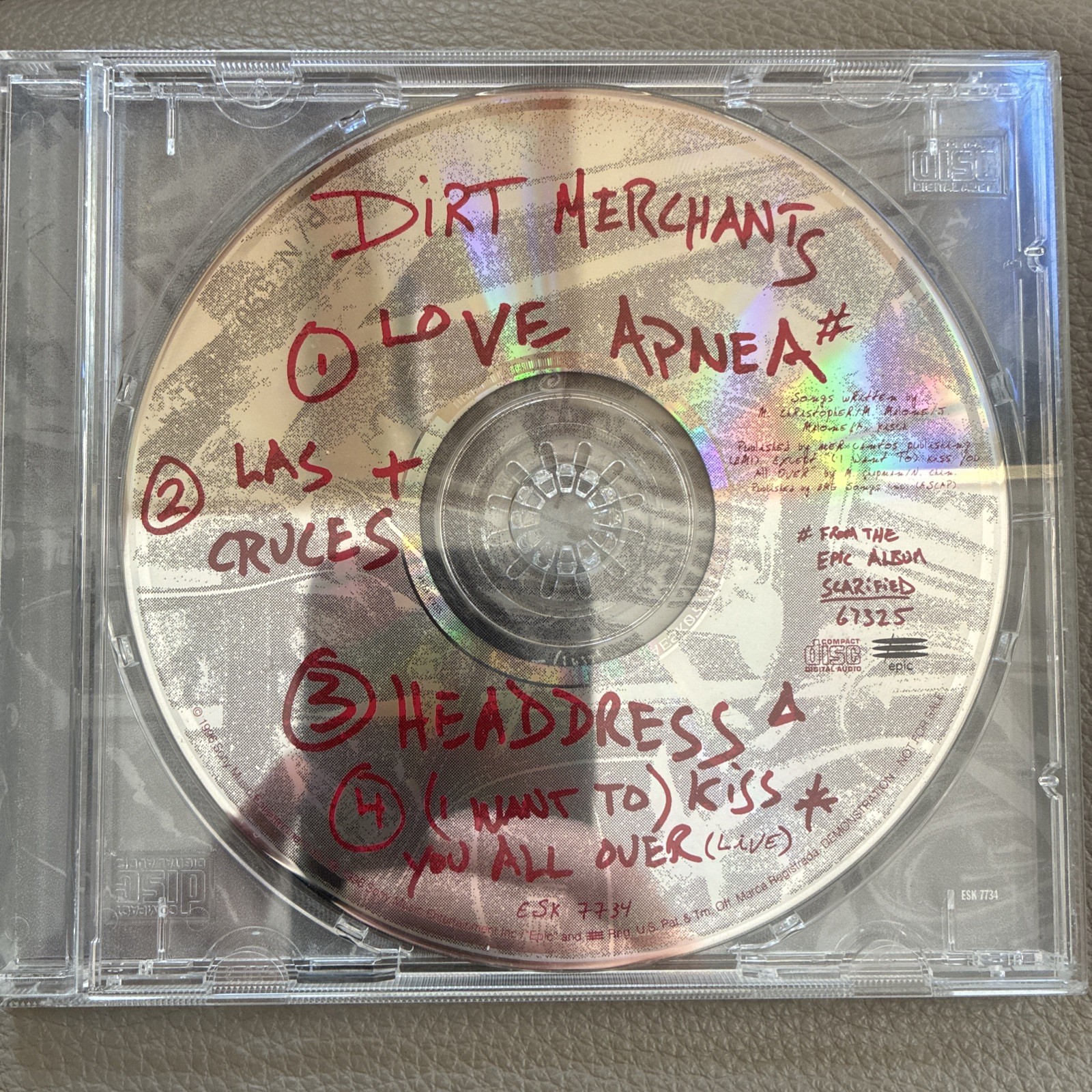 DIRT MERCHANTS Love Apnea w/ 2 UNRELEASED & LIVE TRX PROMO DJ CD single 1996