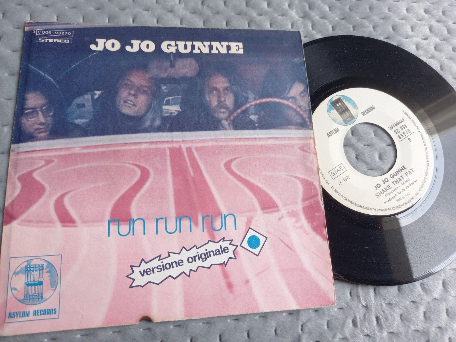JO JO GUNNE RUN RUN RUN    ITALY  45 giri 7" EX++/EX++