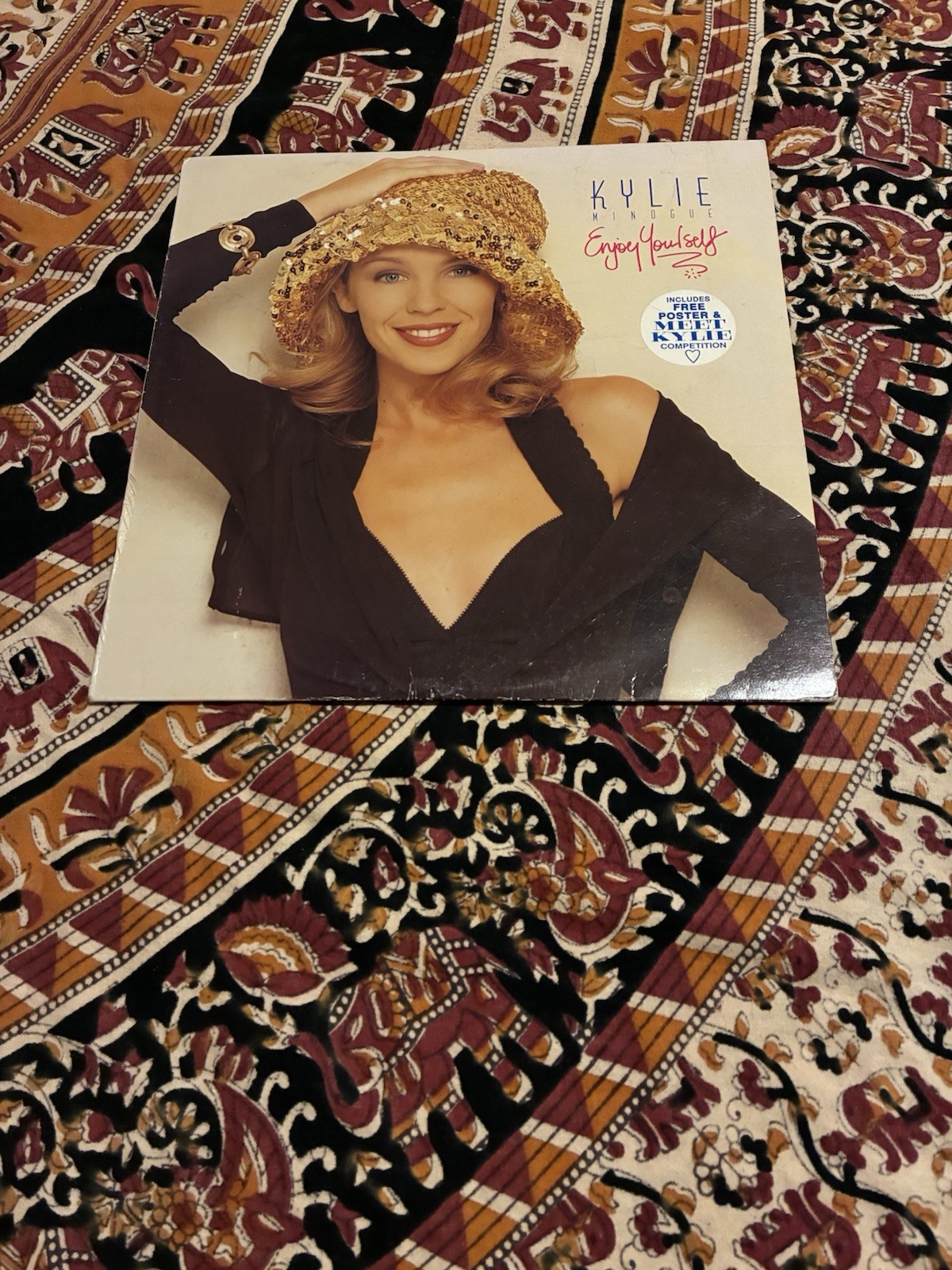 Kylie Minogue ‎Enjoy Yourself UK 1989 Vinyl PWL Records + Poster