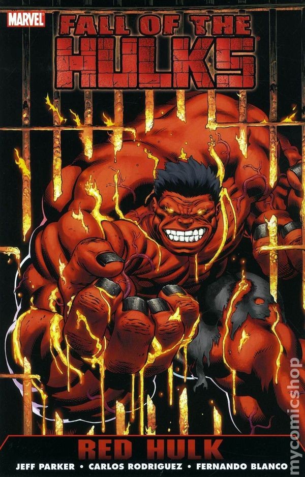 La caduta degli Hulks Red Hulk TPB #1-1° quasi nuovo 2010 immagine stock