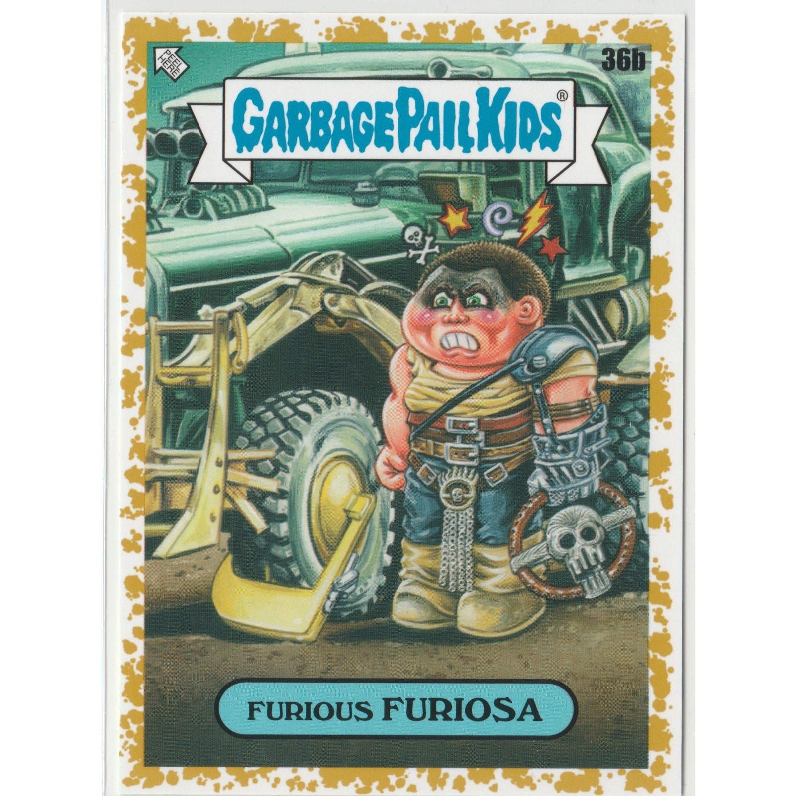 Mad Max Fury Road Furious Furiosa #36b oro 15/50 secchio spazzatura bambini GPK 2023 SP