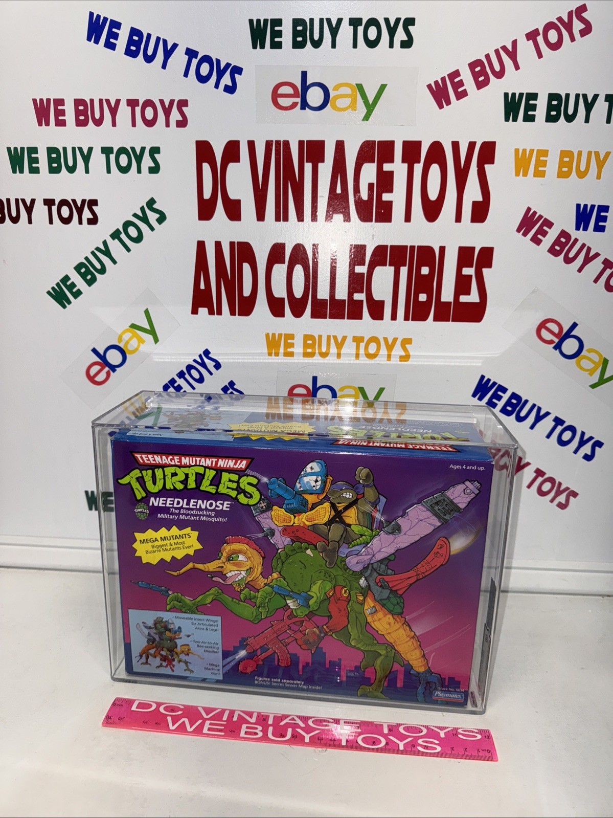 Vintage Playmates Teenage Mutant Ninja Turtles Needle Nose Tmnt AFA 80 SEALED !!