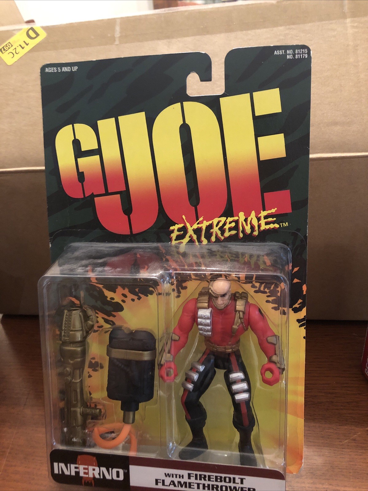 1995 GI Joe Extreme Inferno Action Figure With Firebolt Flamethrower New