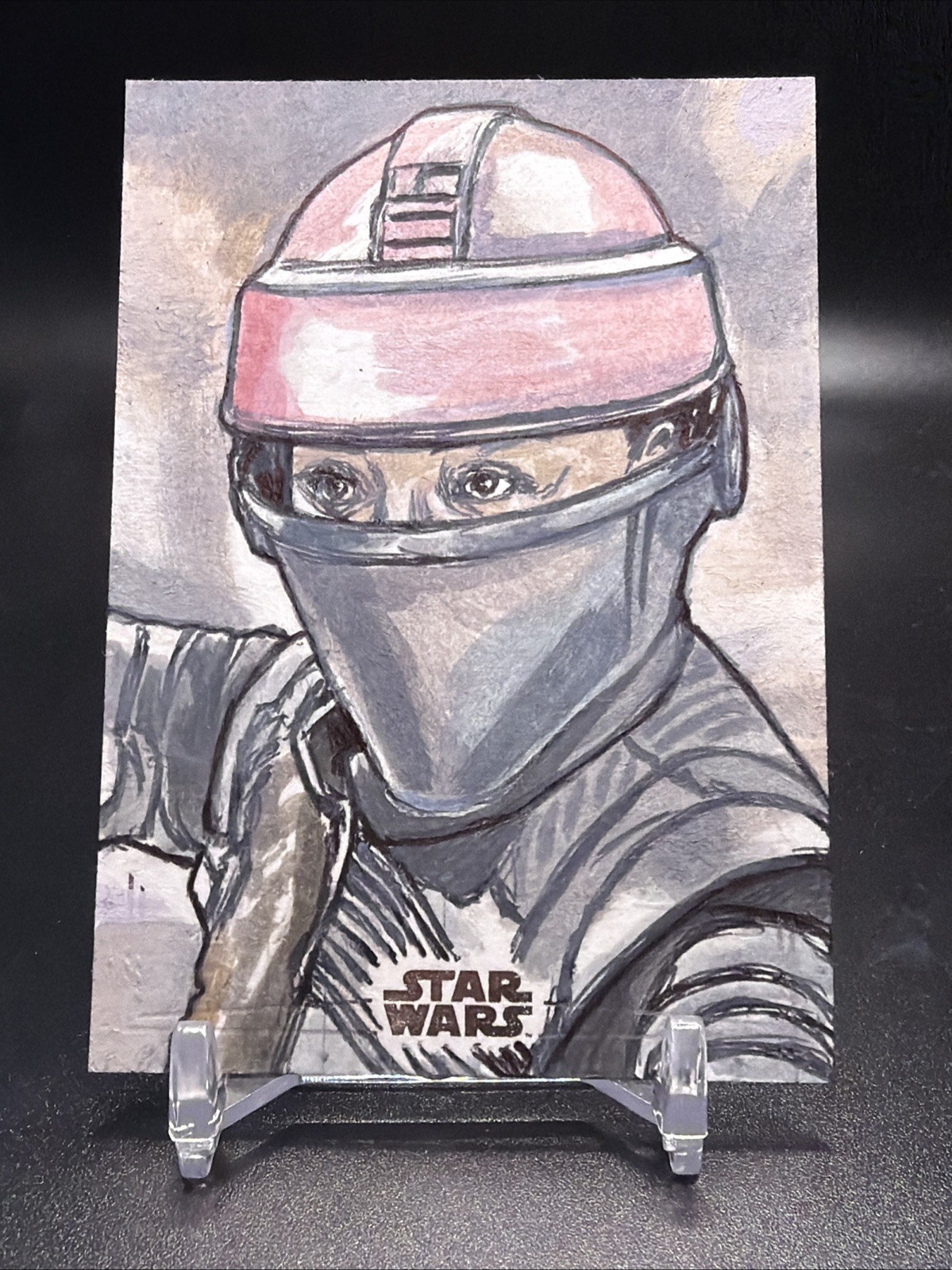 2026 Topps Chrome Star Wars Fennec Shand Sketch Card 1/1 - Artist: Lee Lightfoot