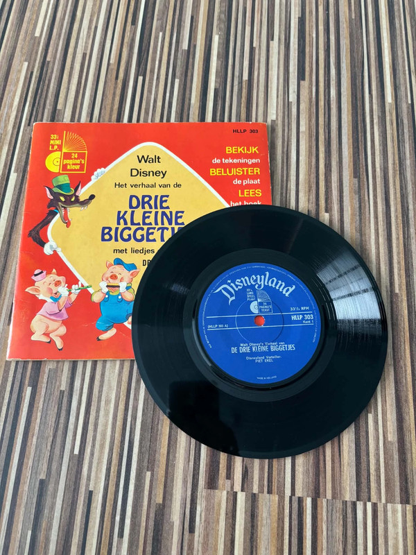 Walt Disney Luisterboek + Vinyl Single – De Drie Kleine Biggetjes
