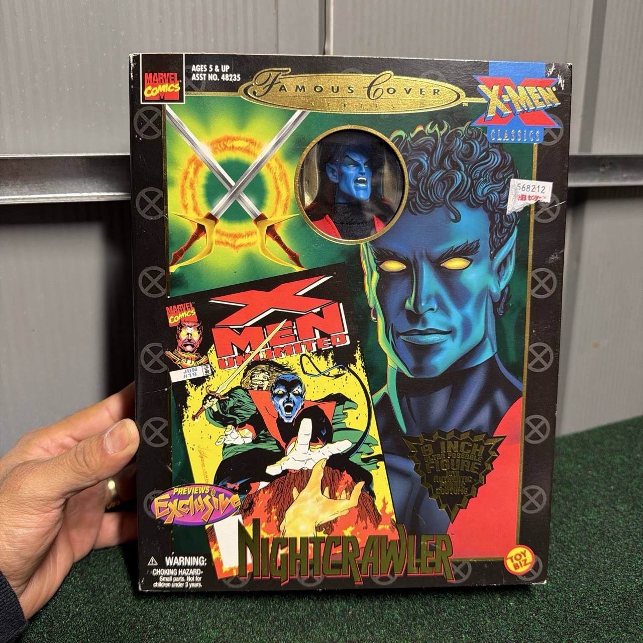 Vtg 1998 Toybiz MARVEL Comics FAMOUS COVERS NIGHTCRAWLER 8" Action Figure New
