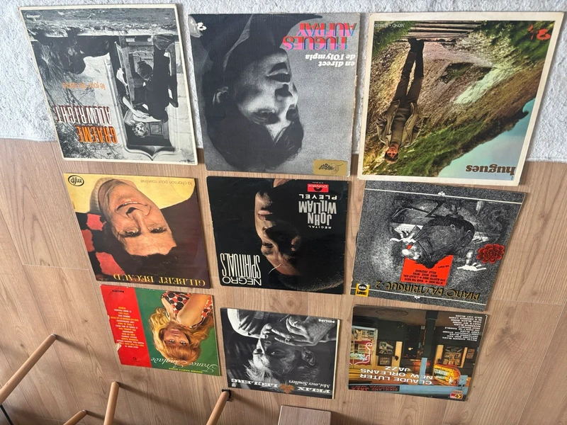Lot de 25 vinyles 33 tours - Chanson française années 60/70
