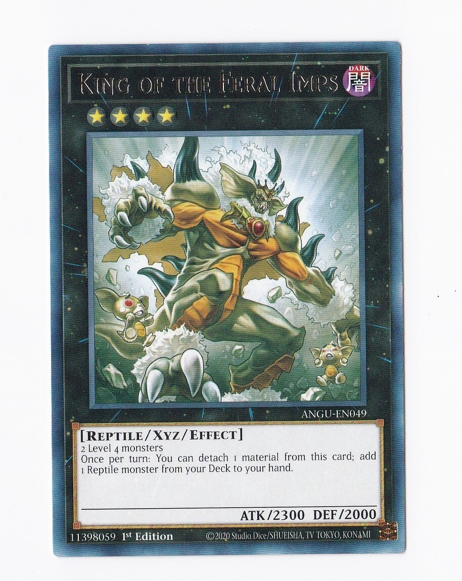 2020 Konami YuGiOh! 1st Edition - King Of The Feral Imps ANGU-EN049