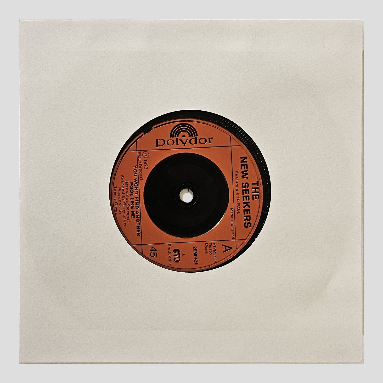 The New Seekers - You Won't Find Another Fool Like Me 7 inch 45 RPM Vinile